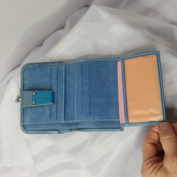 EL POTRO CARD CASE / COIN WALLET IN BLUE - Picture 4 of 8